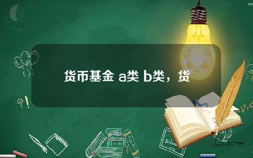 货币基金 a类 b类，货币基金怎么购买