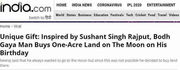 月球地皮快被抢光，买家一半是印度人