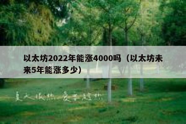 以太坊2022年能涨4000吗（以太坊未来5年能涨多少）