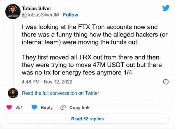 破产的加密货币交易所FTX正在配合调查价值数亿美元的潜在黑客行为